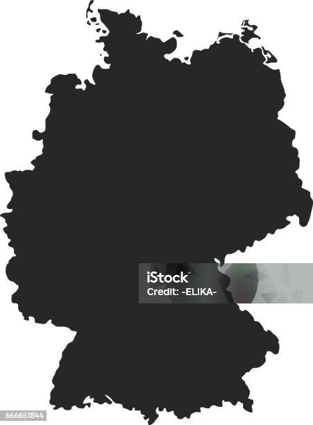 Ilustración de Mapa De Alemania y más Vectores Libres de Derechos de Alemania - Alemania, Mapa, Vector