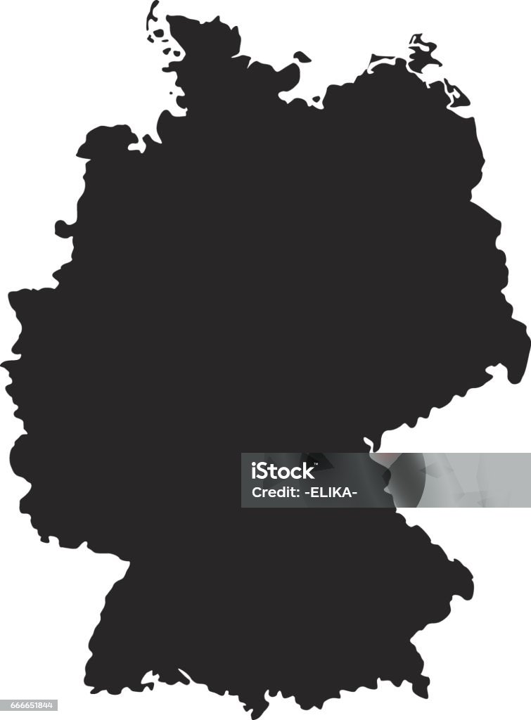 Carte de l’Allemagne - clipart vectoriel de Allemagne libre de droits