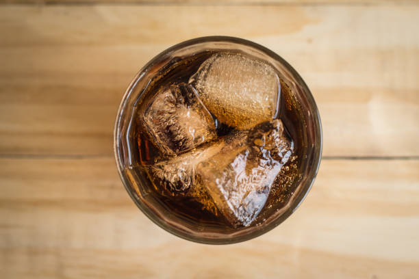 istock Coca Cola with ice on the wooden floor 666654290