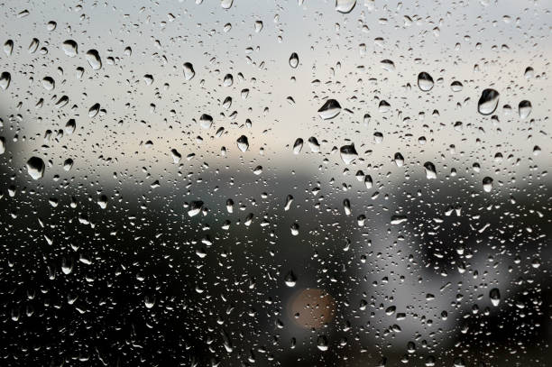 istock Drops of rain on the window 666654302