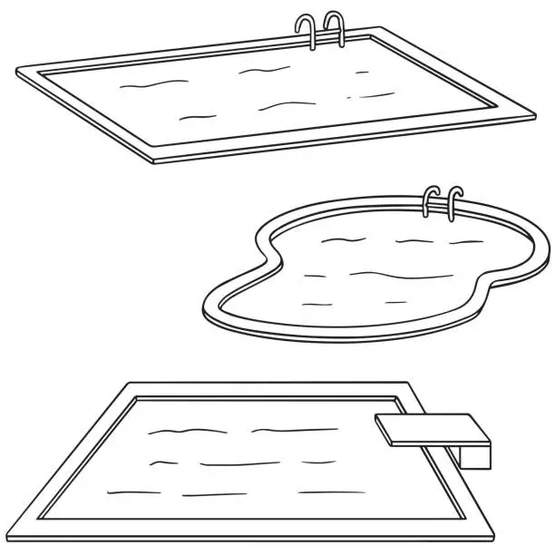 Vector illustration of swimming pool