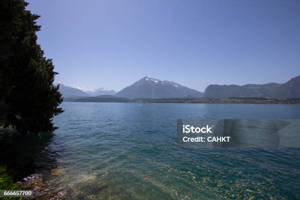 The Lake Brienz In The Alps Switzerland Stock Photo - Download Image Now - Lake Thun, Panoramic, Backgrounds