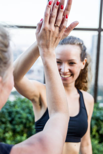 istock Woman Happiness after working out at boxing class 666660832