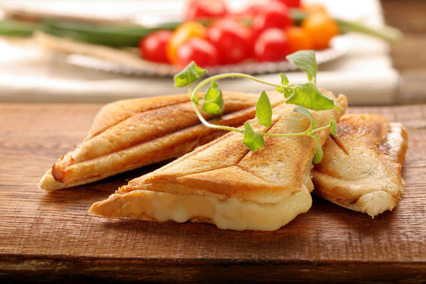 istock Fresh toast with cheese and herbs 666661314