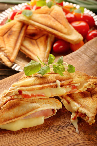 istock Fresh toast with cheese and herbs 666661476