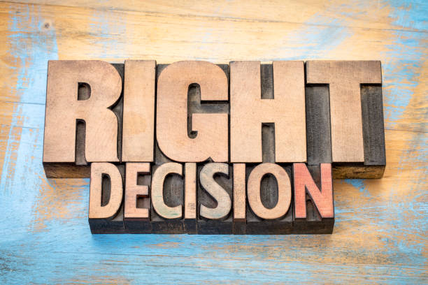 istock right decision word abstract in wood type 666666464