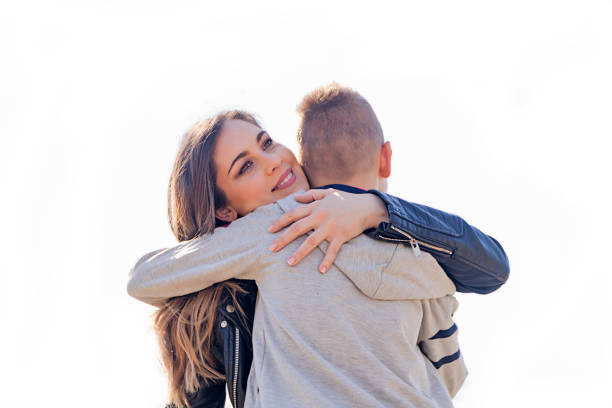 istock Happy little boy hugging his mother 666672624