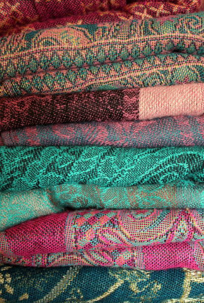 istock Coloured Scarves, Pashminas 666682260