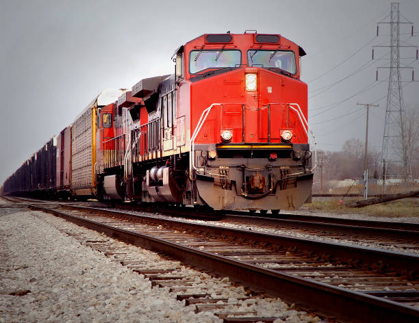 rairoad locomotief - goederentrein stockfoto's en -beelden