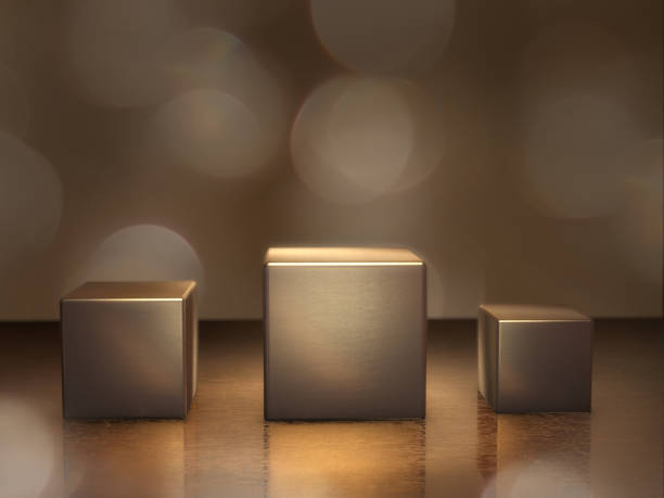 istock Pedestal for display,Platform for design,Blank product stand.3D rendering. 666685862