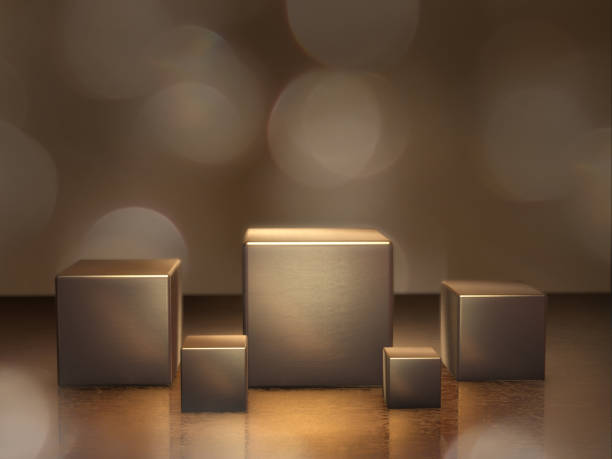istock Pedestal for display,Platform for design,Blank product stand.3D rendering. 666685902