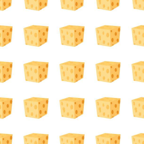 체 다 치즈, 파머산 치즈 완벽 한 패턴. 유제품 우유 제품 - milky cheese stock illustrations