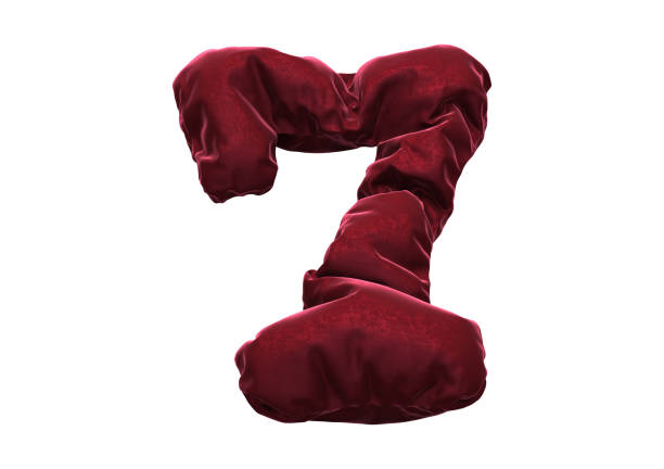 istock Red fabric velvet font 666699616