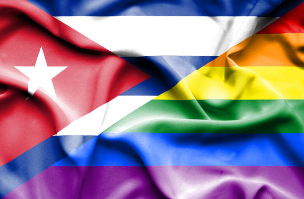 istock Waving flag of LGBT and Cuba 666702004