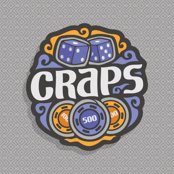Vector illustration of Vector sign for Craps