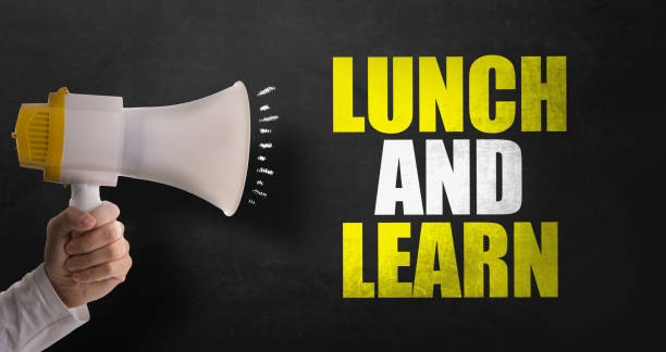 almuerzo y aprender - meeting business breakfast seminar fotografías e imágenes de stock