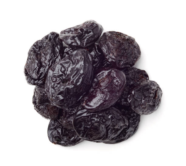 istock Dried prunes isolated on a white 666708712