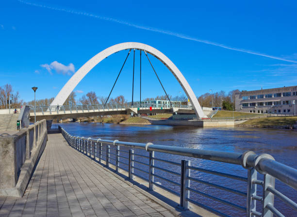 istock Freedom bridge over Emajogi river in Tartu Estonia 666712824