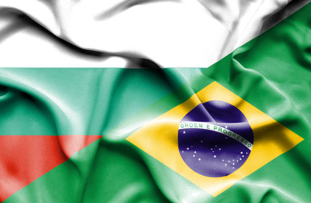 istock Waving flag of Brazil and Bulgaria 666714338