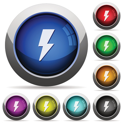 Flash Button Hd Flash Button Set Stock Illustration - Download Image Now - Applying ...