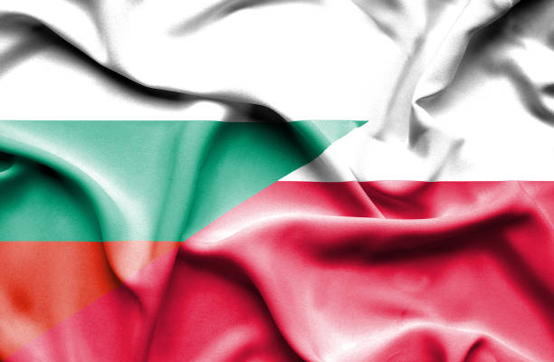 istock Waving flag of Poland and Bulgaria 666716752