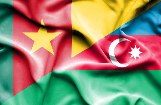 istock Waving flag of Azerbajan and Cameroon 666716978