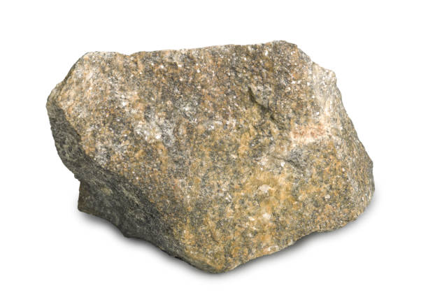 istock Mineral stone iron spar (siderite) isolated on white background. Siderite mined primarily for the smelting of steel . 666717800
