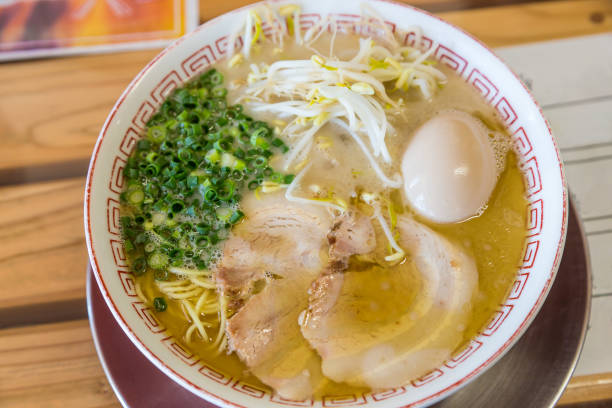 istock Delicious Japanese chashu ramen with boiled egg and vegetable 666718602