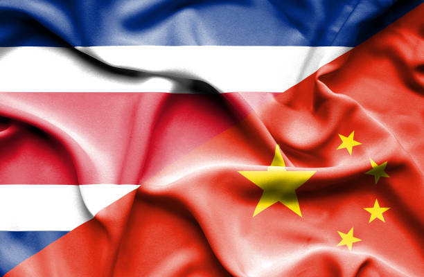 istock Waving flag of China and Costa Rica 666724618