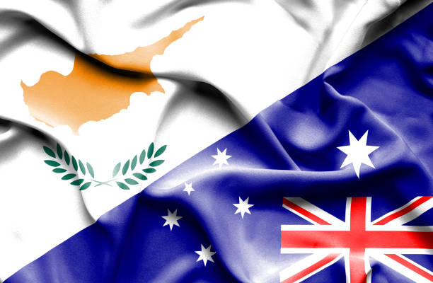 istock Waving flag of Australia and Cyprus 666728144
