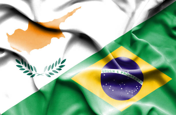 istock Waving flag of Brazil and Cyprus 666728194