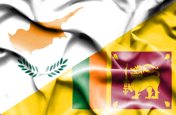 istock Waving flag of Sri Lanka and Cyprus 666728750