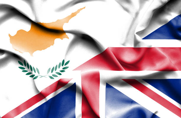 istock Waving flag of United Kingdon and Cyprus 666728838