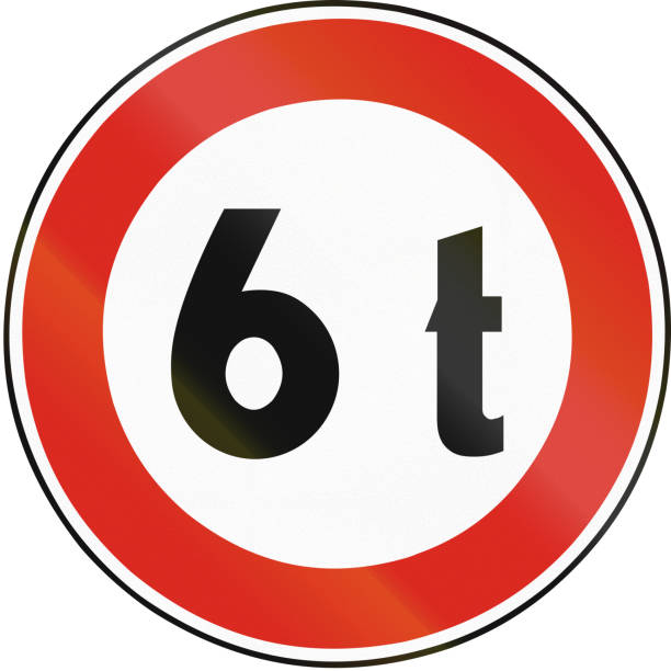 istock Road sign used in Slovakia - Weight limit 666729272