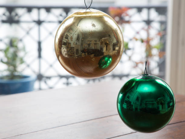 istock Antique mercury glass balls 666731312