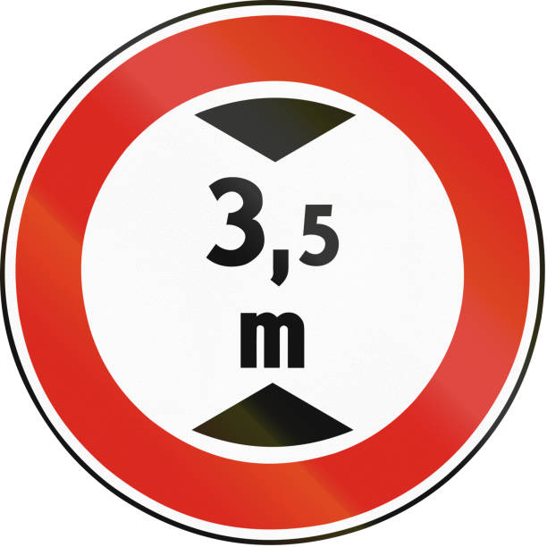 istock Road sign used in Slovakia - Height limit 666731398