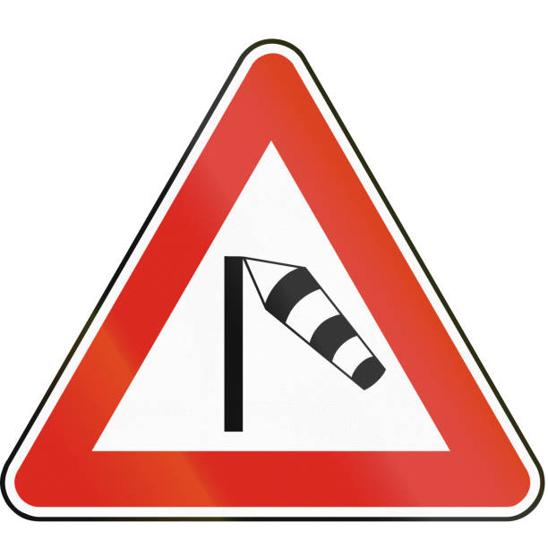 istock Road sign used in Slovakia - Crosswind 666740852