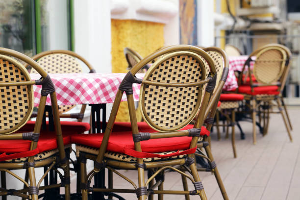 istock Outdoor summer cafe in Italian style 666744534