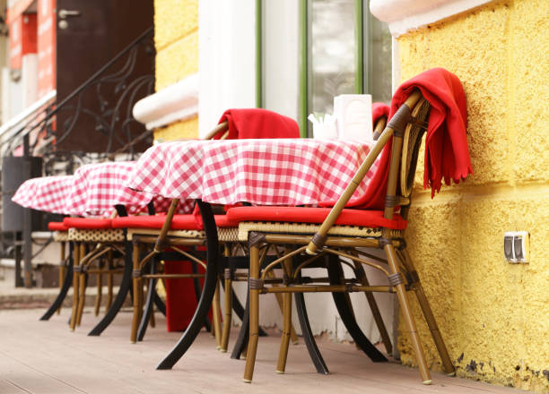 istock Outdoor summer cafe in Italian style 666746696