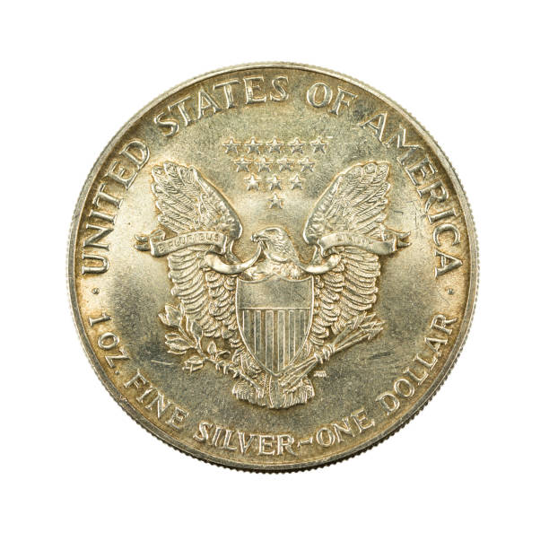istock 1 united states silver dollar coin (1988) reverse isolated on white background 666747128