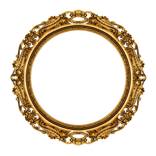 白い背景の上のビンテージ フレーム - picture frame frame gold ornate ストックフォトと画像