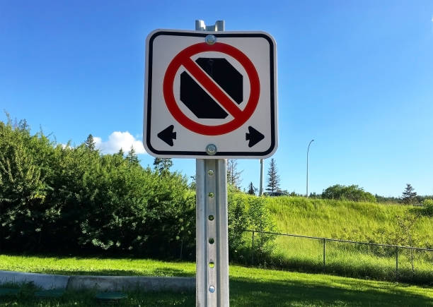 istock No parking traffic sign in the park 666748480