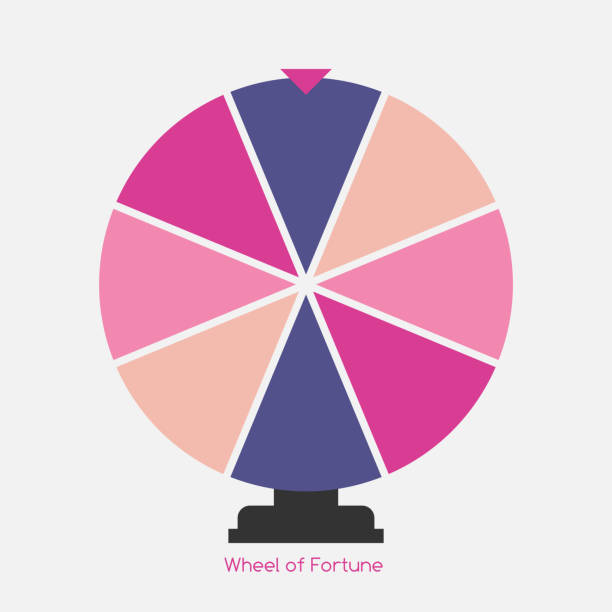 Wheel of Fortune, Lucky Icon. Vector Illustration Wheel of Fortune, Lucky Icon. Vector Illustration EPS10 spinning stock illustrations