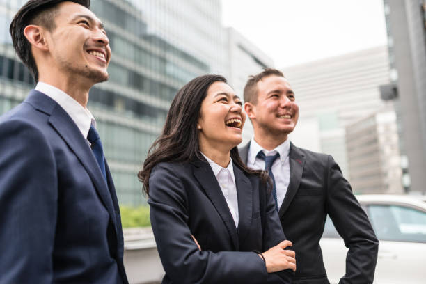 istock Japanese business persons have fun and laughing 666789824
