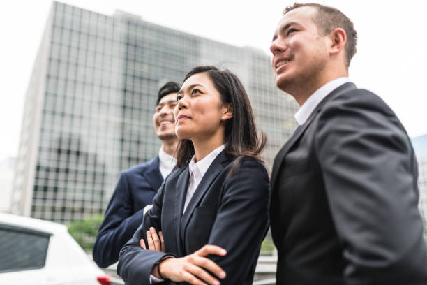 istock Japanese business persons have fun and laughing 666789886