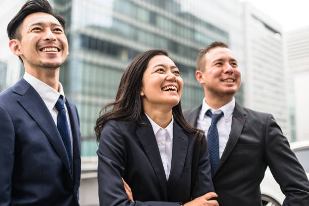 istock Japanese business persons have fun and laughing 666789990
