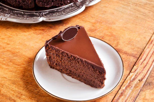istock Dark chocolate fudge cake 666790016