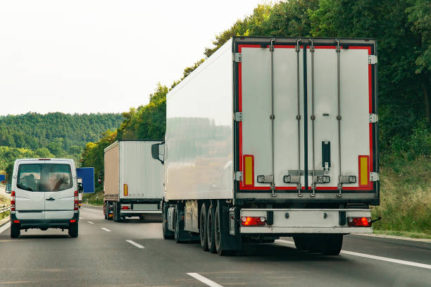 istock Trucks on road in Germany 666790020