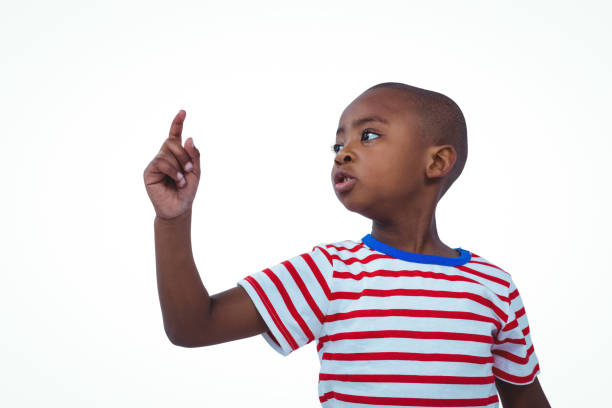 istock Cute boy shaking finger saying no 666790106