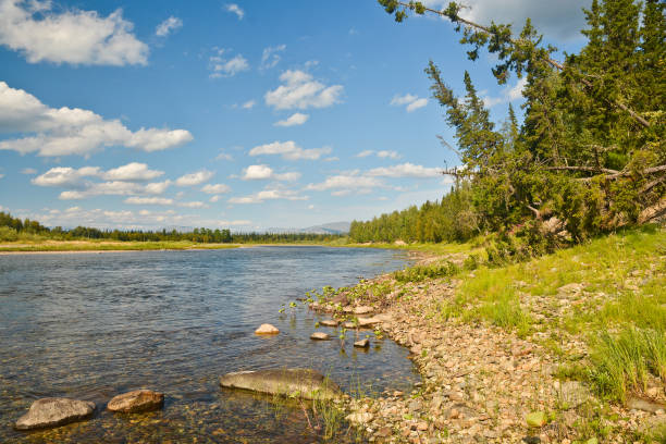 istock Russia, North Ural river in the national Park. 666798598